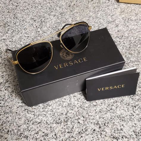 versace men's black and gold sunglasses|are Versace sunglasses polarized.